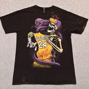 Los Angeles Lakers Kobe Bryant Mamba Skeleton Shirt Men M Playerytees Distressed